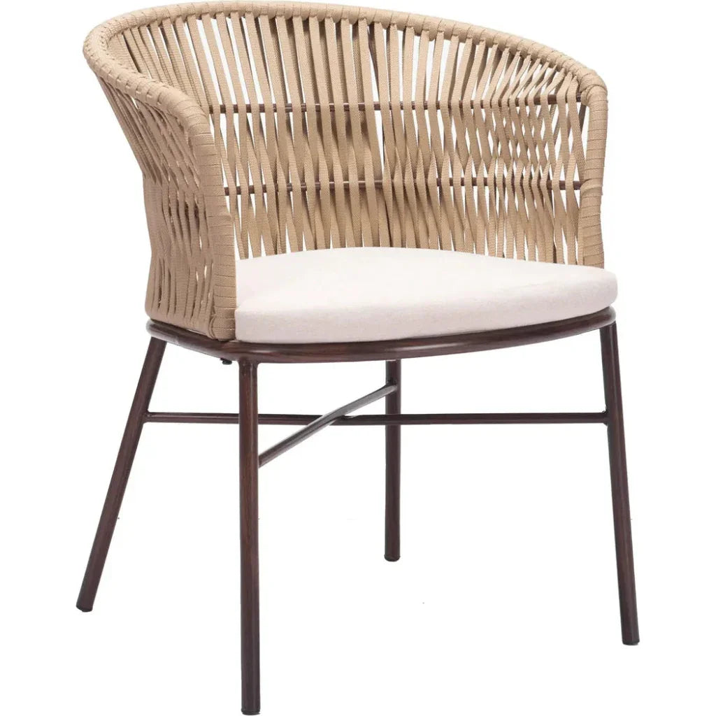 Freycinet Dining Chair (Set of 2) Natural-Outdoor Dining Chairs-Zuo Modern-LOOMLAN