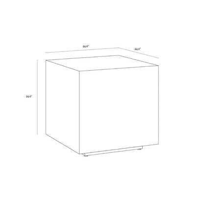 Frezco Wooden Square Side Table - LOOMLAN - SUNPAN - Side Tables