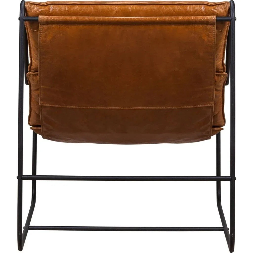 Fria Leather Yukon Saddle Chair - LOOMLAN - Olivia + Quinn - Club Chairs