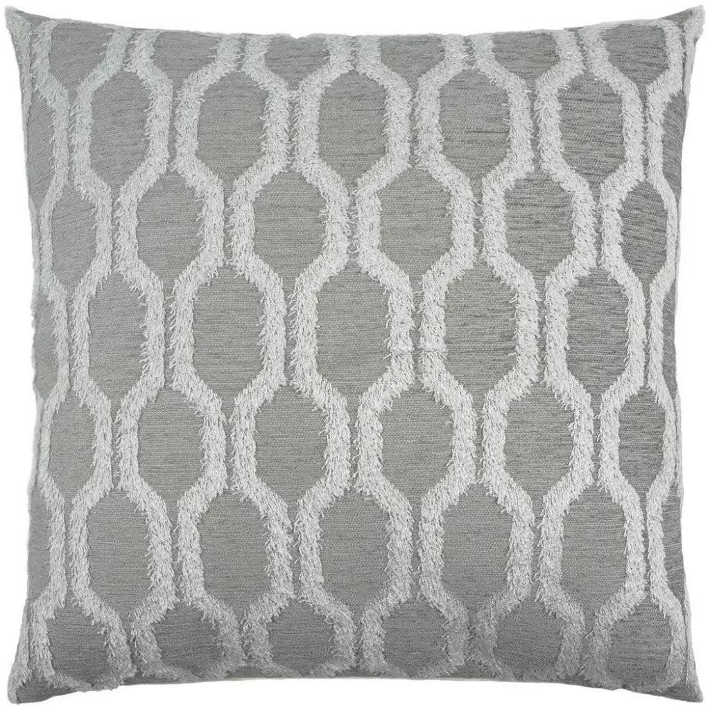 Fringed Platinum Grey Throw Pillow Insert - LOOMLAN - D.V. Kap - Throw Pillows