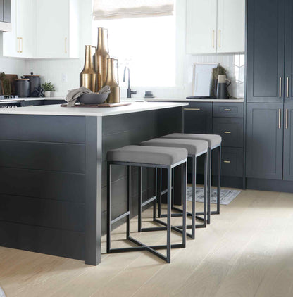 Frodo Gray Fabric Counter Stool