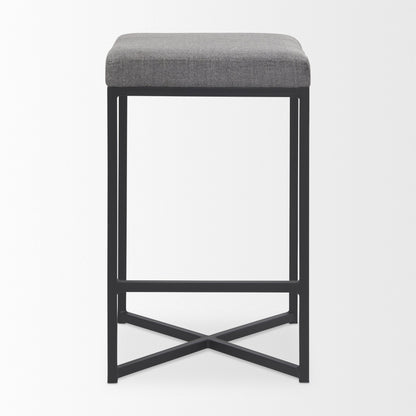 Frodo Gray Fabric Counter Stool