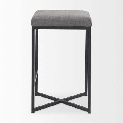 Frodo Gray Fabric Counter Stool