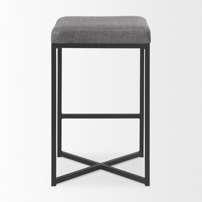 Frodo Gray Fabric Counter Stool