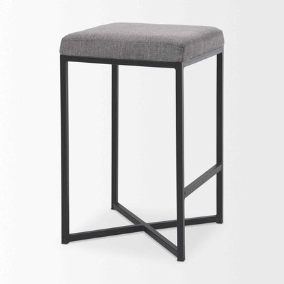 Frodo Gray Fabric Counter Stool
