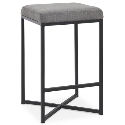 Frodo Gray Fabric Counter Stool