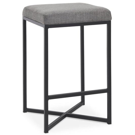 Frodo Gray Fabric Counter Stool
