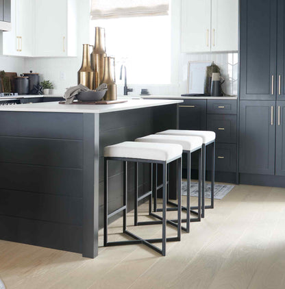 Frodo White Fabric Bar Stool