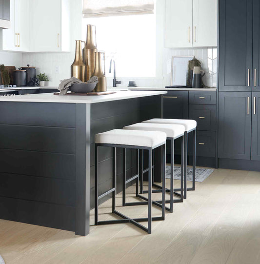 Frodo White Fabric Bar Stool