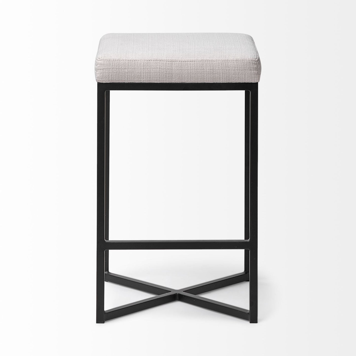 Frodo White Fabric Bar Stool
