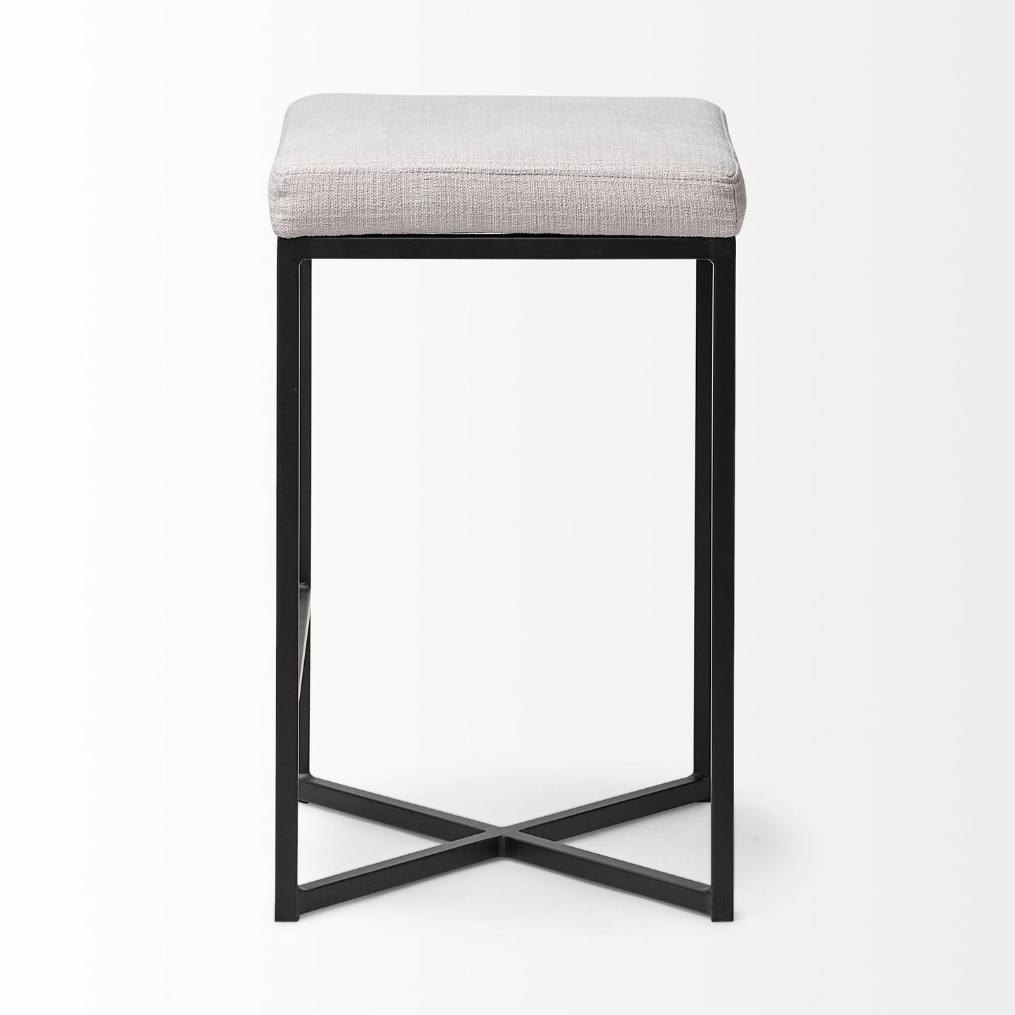 Frodo White Fabric Bar Stool