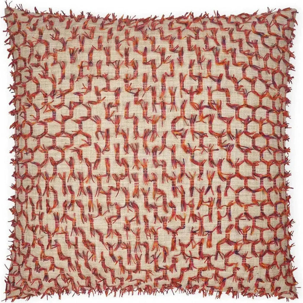 Frolic Fiesta Orange Fuchsia Large Throw Pillow Insert - LOOMLAN - D.V. Kap - Throw Pillows