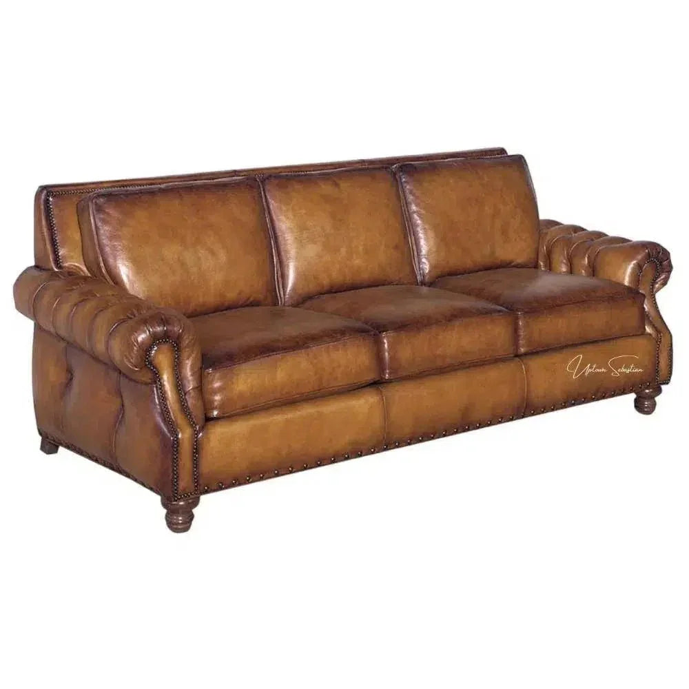 Frontier Leather Couch Made in the USA - LOOMLAN - Uptown Sebastian - Sofas & Loveseats