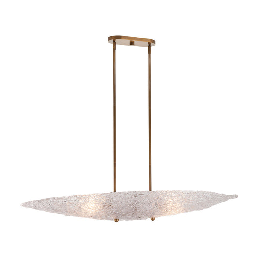 Frost Oval Textured Glass Chandelier