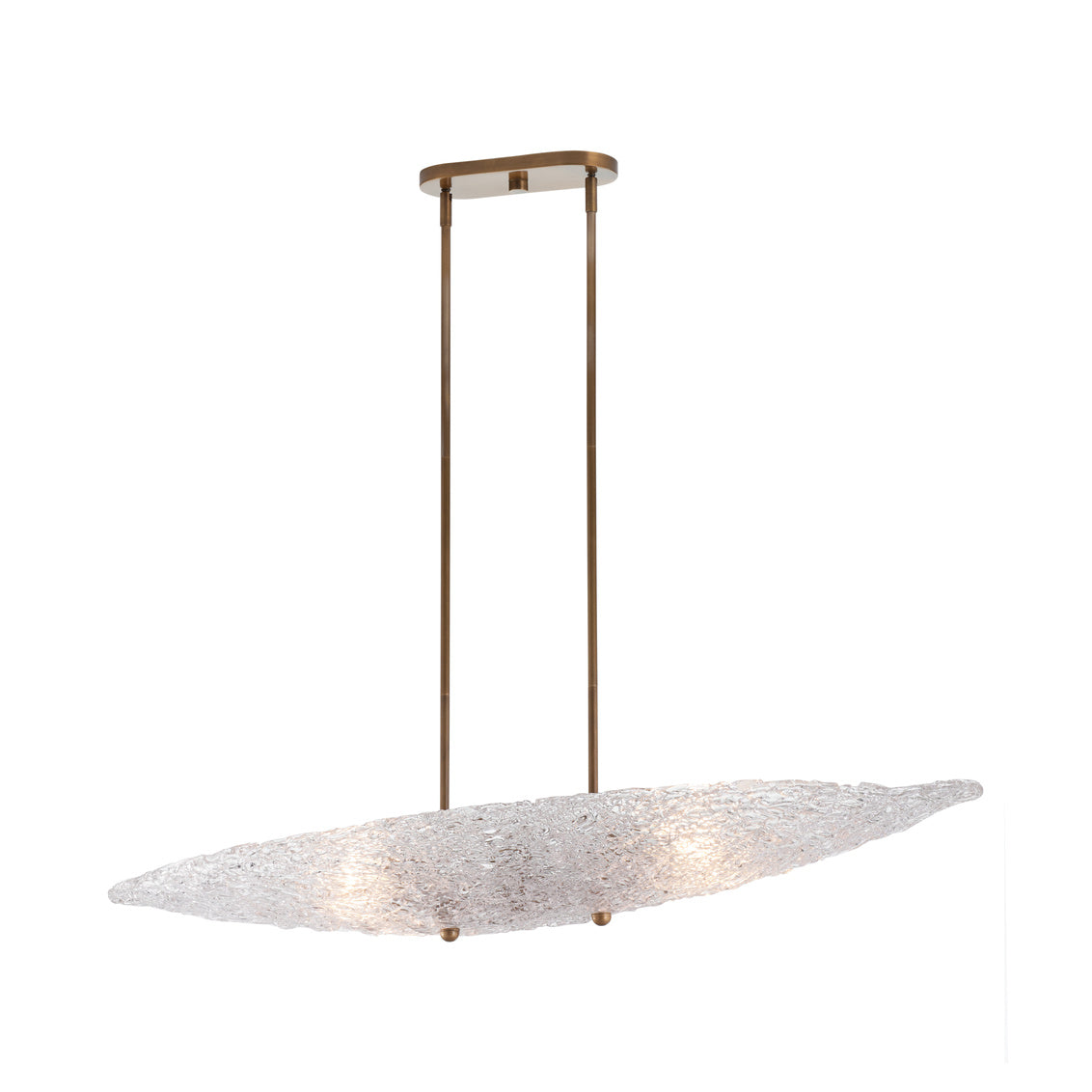 Frost Oval Textured Glass Chandelier