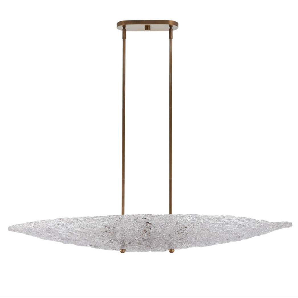 Frost Oval Textured Glass Chandelier