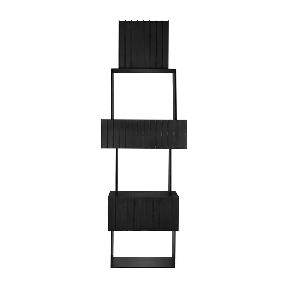 Fujimoto Steel Black Etagere-Etageres-Noir-LOOMLAN