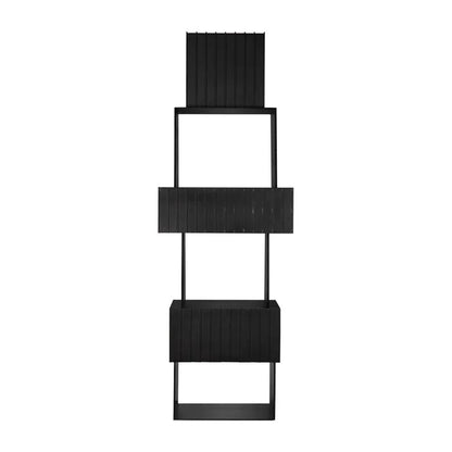 Fujimoto Steel Black Etagere-Etageres-Noir-LOOMLAN