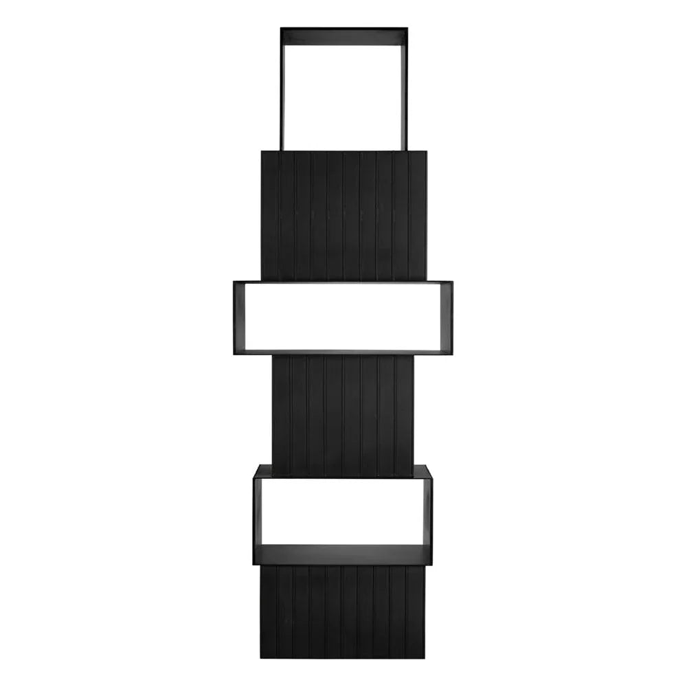 Fujimoto Steel Black Etagere-Etageres-Noir-LOOMLAN