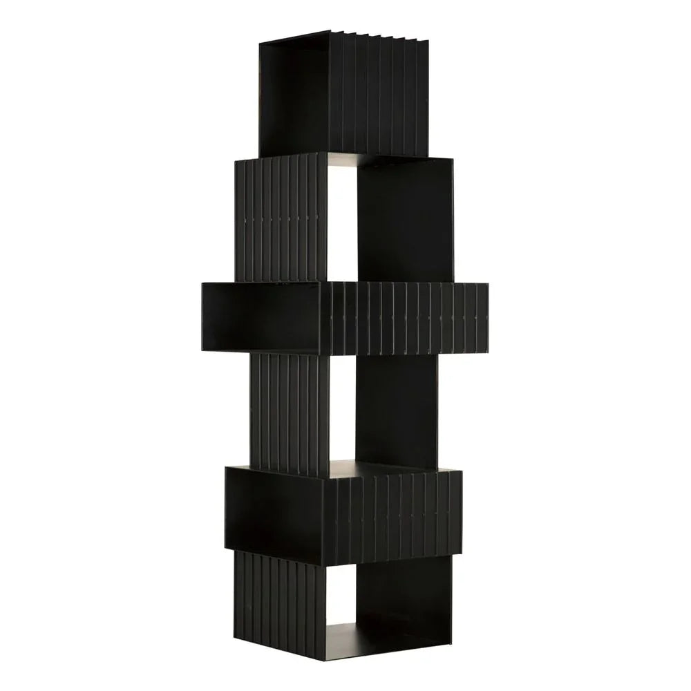 Fujimoto Steel Black Etagere-Etageres-Noir-LOOMLAN