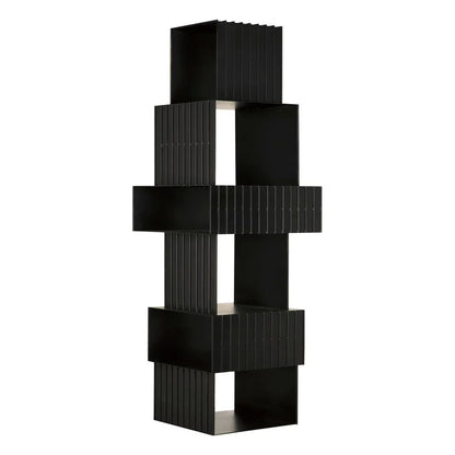 Fujimoto Steel Black Etagere-Etageres-Noir-LOOMLAN