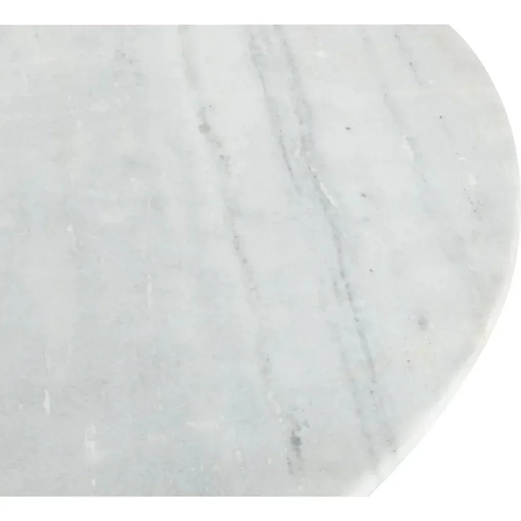 Fullerton Dining Table White & Gold-Dining Tables-Zuo Modern-LOOMLAN