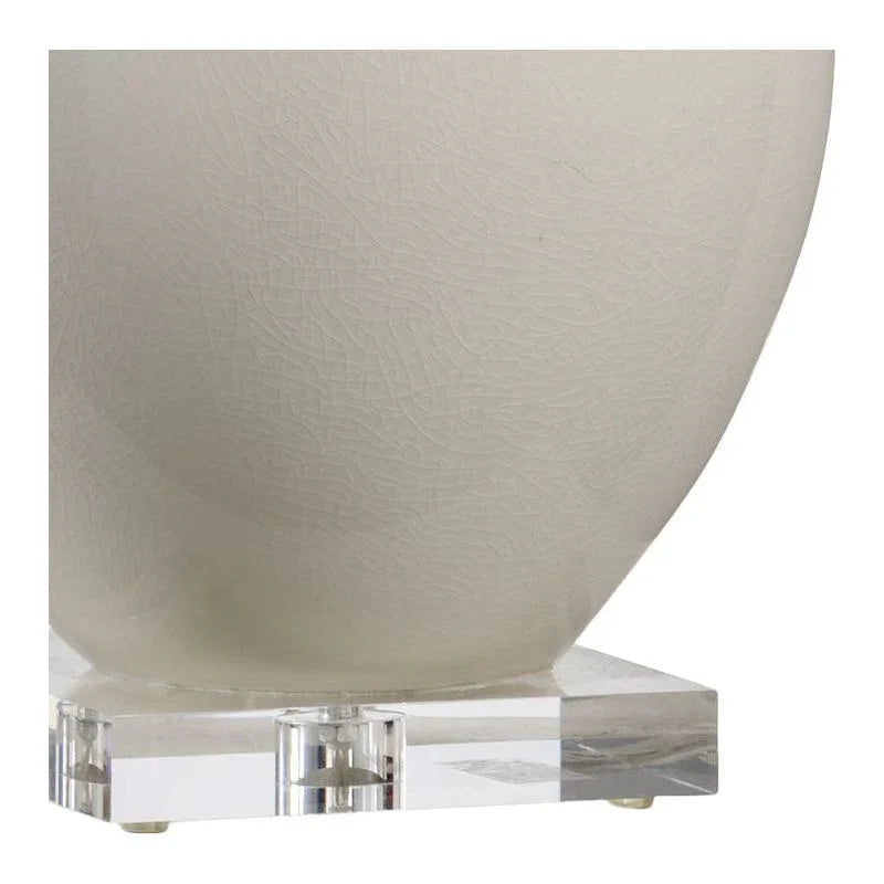 Fulton Vase Cream Crackle Glaze Finish Table Lamp - LOOMLAN - Chelsea House - Table Lamps