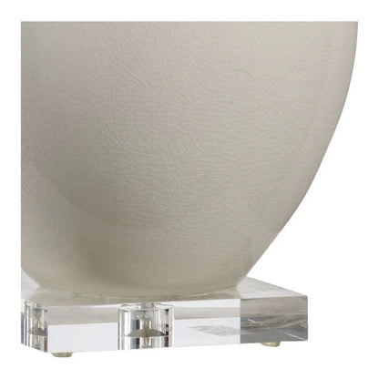 Fulton Vase Cream Crackle Glaze Finish Table Lamp - LOOMLAN - Chelsea House - Table Lamps