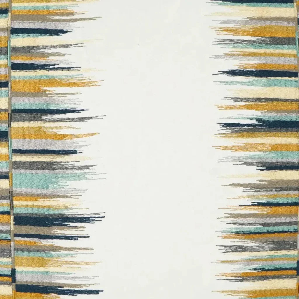 Fun Fair Embroidery Tan Teal Large Throw Pillow Insert - LOOMLAN - D.V. Kap - Throw Pillows