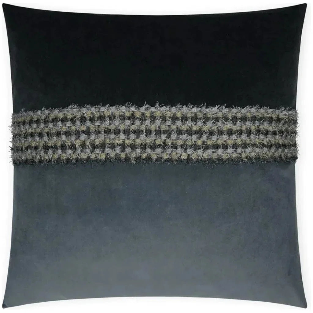 Fuzzy Graphite Band Tan Taupe Large Throw Pillow Insert - LOOMLAN - D.V. Kap - Throw Pillows