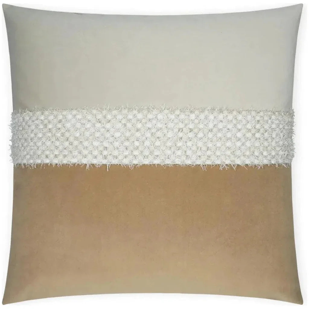 Fuzzy Latte Band Slate Blue Grey Large Throw Pillow - LOOMLAN - D.V. Kap - Throw Pillows