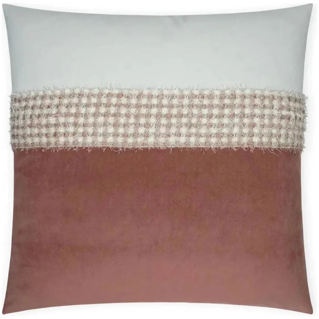 Fuzzy Rose Band Blush Large Throw Pillow Insert - LOOMLAN - D.V. Kap - Throw Pillows