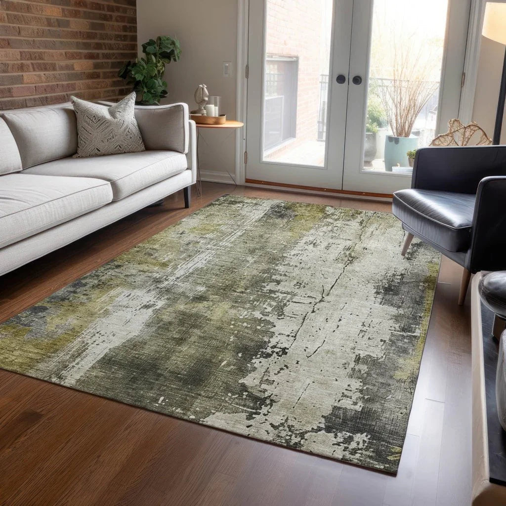Fyerra Gray Washable Indoor - Outdoor Rug - LOOMLAN - LOOMLAN Rugs - Outdoor Rugs