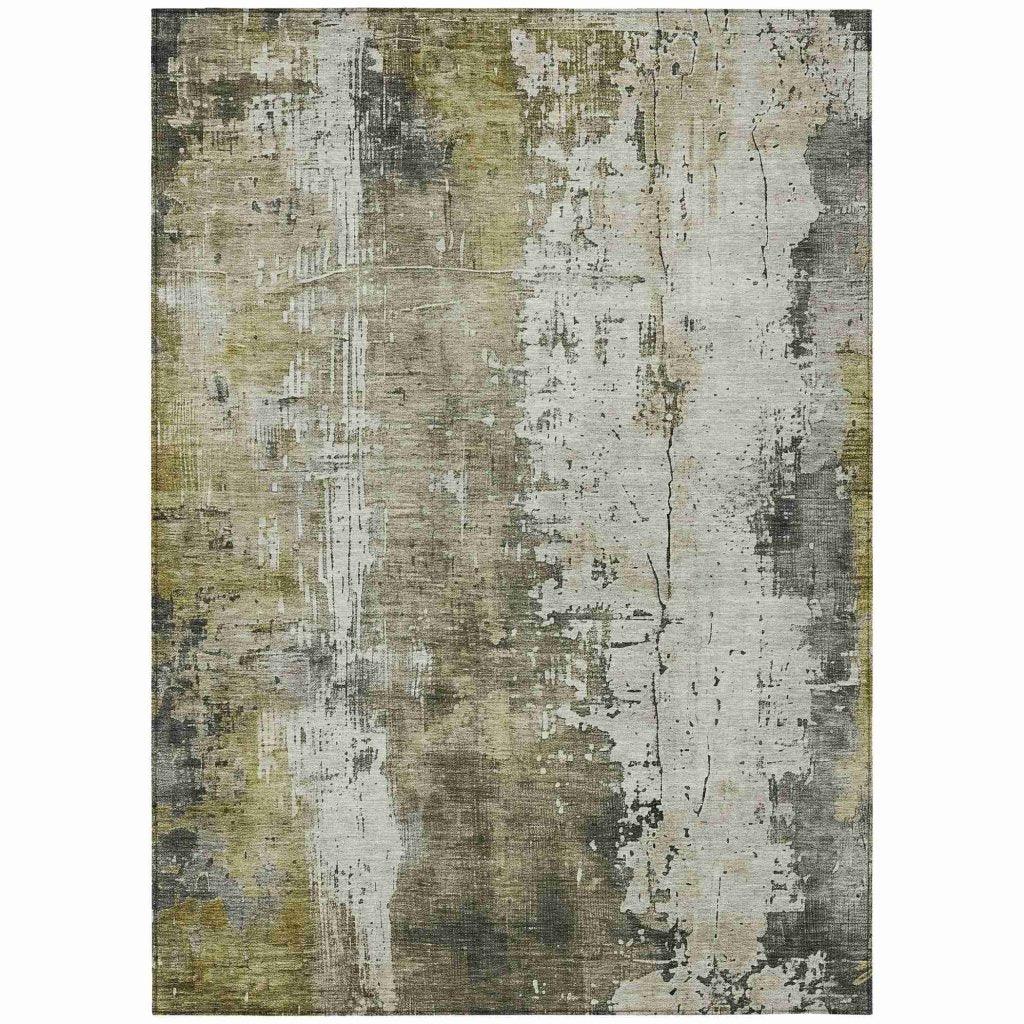Fyerra Gray Washable Indoor - Outdoor Rug - LOOMLAN - LOOMLAN Rugs - Outdoor Rugs