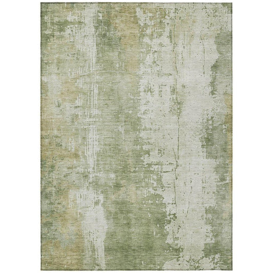 Fyerra Green Washable Indoor - Outdoor Rug - LOOMLAN - LOOMLAN Rugs - Outdoor Rugs