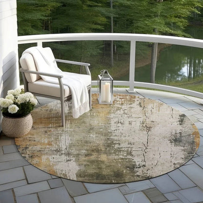 Fyerra Olive Washable Indoor - Outdoor Rug - LOOMLAN - LOOMLAN Rugs - Outdoor Rugs