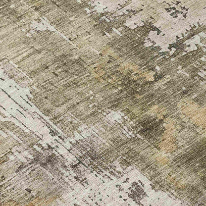 Fyerra Olive Washable Indoor - Outdoor Rug - LOOMLAN - LOOMLAN Rugs - Outdoor Rugs