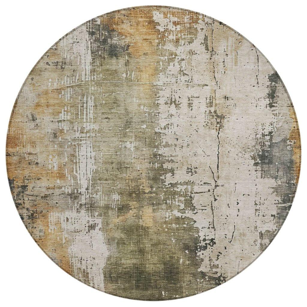 Fyerra Olive Washable Indoor - Outdoor Rug - LOOMLAN - LOOMLAN Rugs - Outdoor Rugs