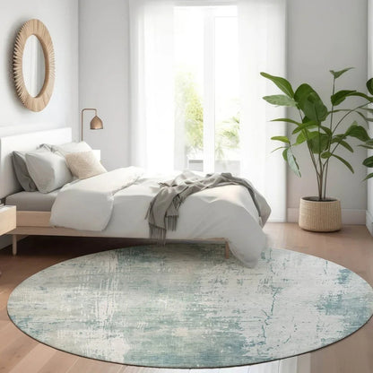 Fyerra Teal Washable Indoor - Outdoor Rug - LOOMLAN - LOOMLAN Rugs - Outdoor Rugs