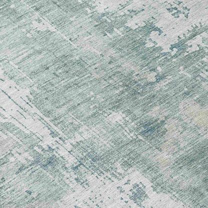 Fyerra Teal Washable Indoor - Outdoor Rug - LOOMLAN - LOOMLAN Rugs - Outdoor Rugs