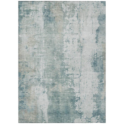Fyerra Teal Washable Indoor - Outdoor Rug - LOOMLAN - LOOMLAN Rugs - Outdoor Rugs