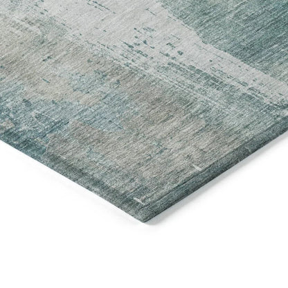 Fyerra Teal Washable Indoor - Outdoor Rug - LOOMLAN - LOOMLAN Rugs - Outdoor Rugs