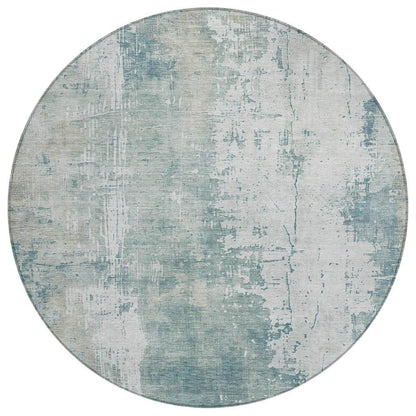 Fyerra Teal Washable Indoor - Outdoor Rug - LOOMLAN - LOOMLAN Rugs - Outdoor Rugs