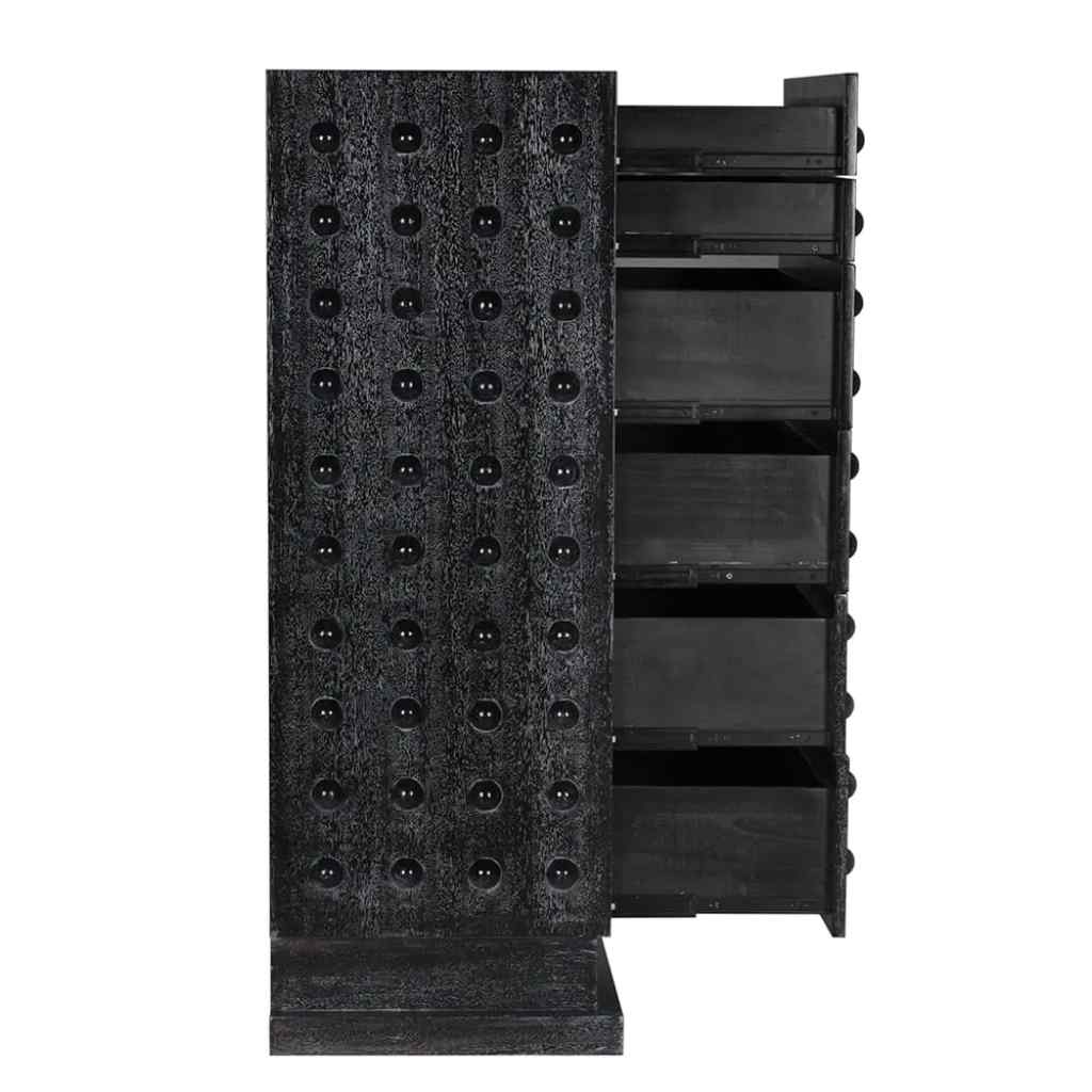 Didier Five Drawers Black Chest