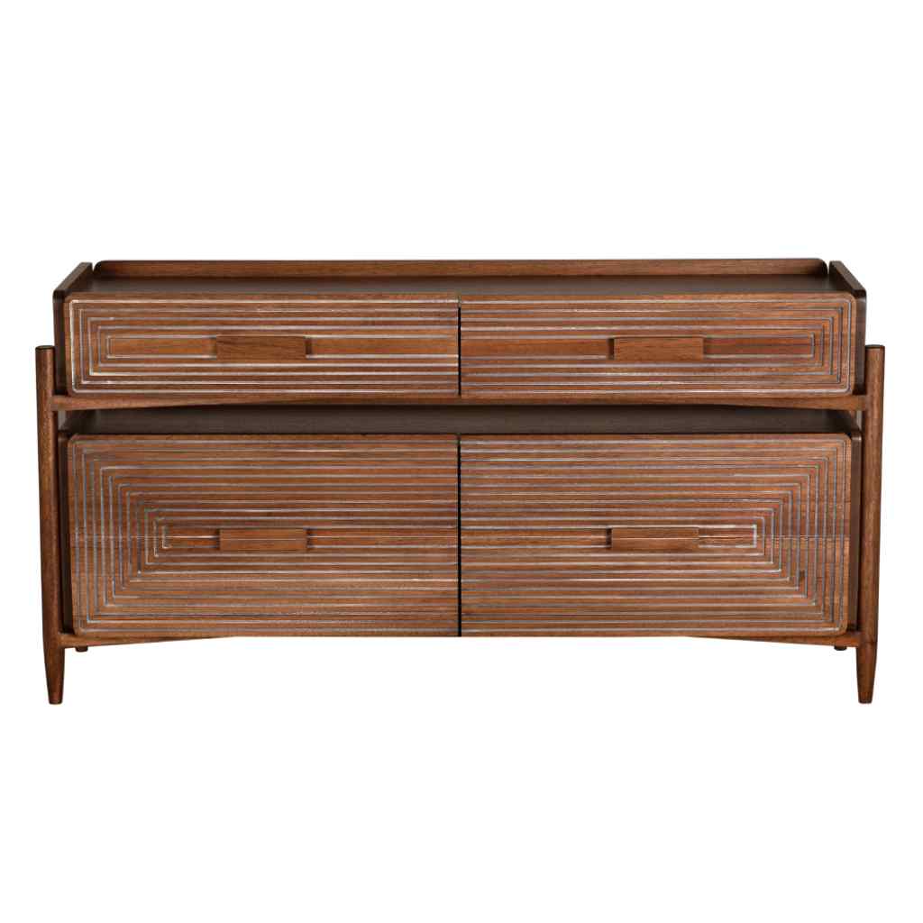 Savino Four Drawers Wood Sideboard