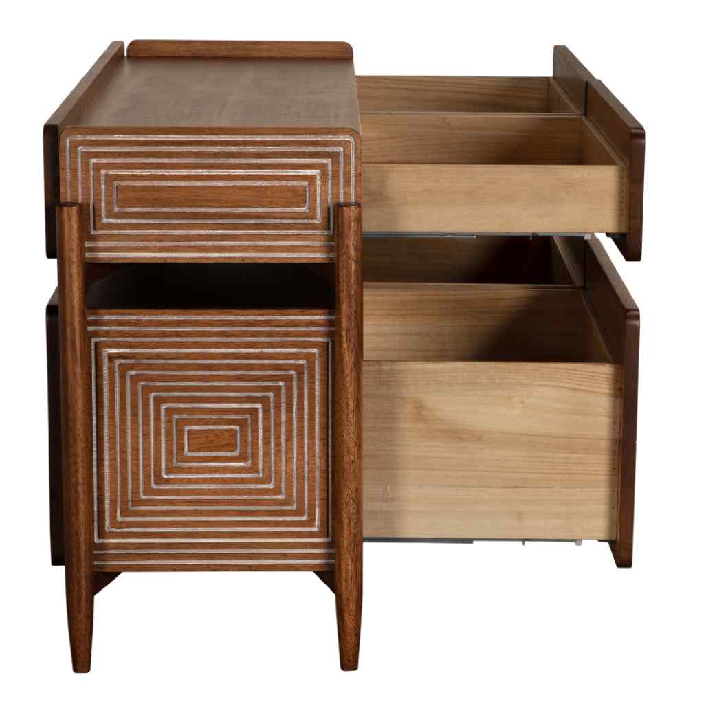 Savino Four Drawers Wood Sideboard