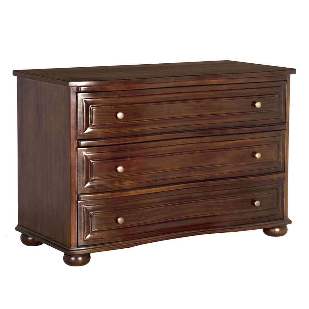 Lauren Three Drawers Wood Dresser