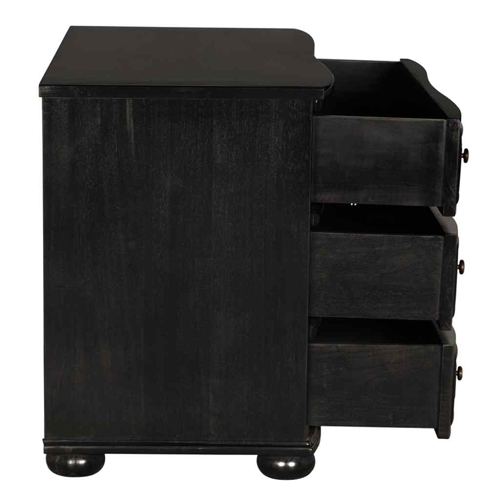 Lauren Three Drawers Wood Dresser