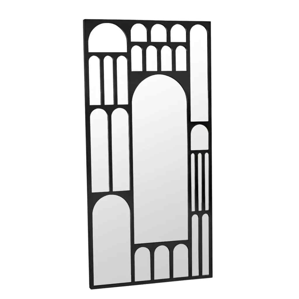 Doorway Black Steel Frame Floor Mirror