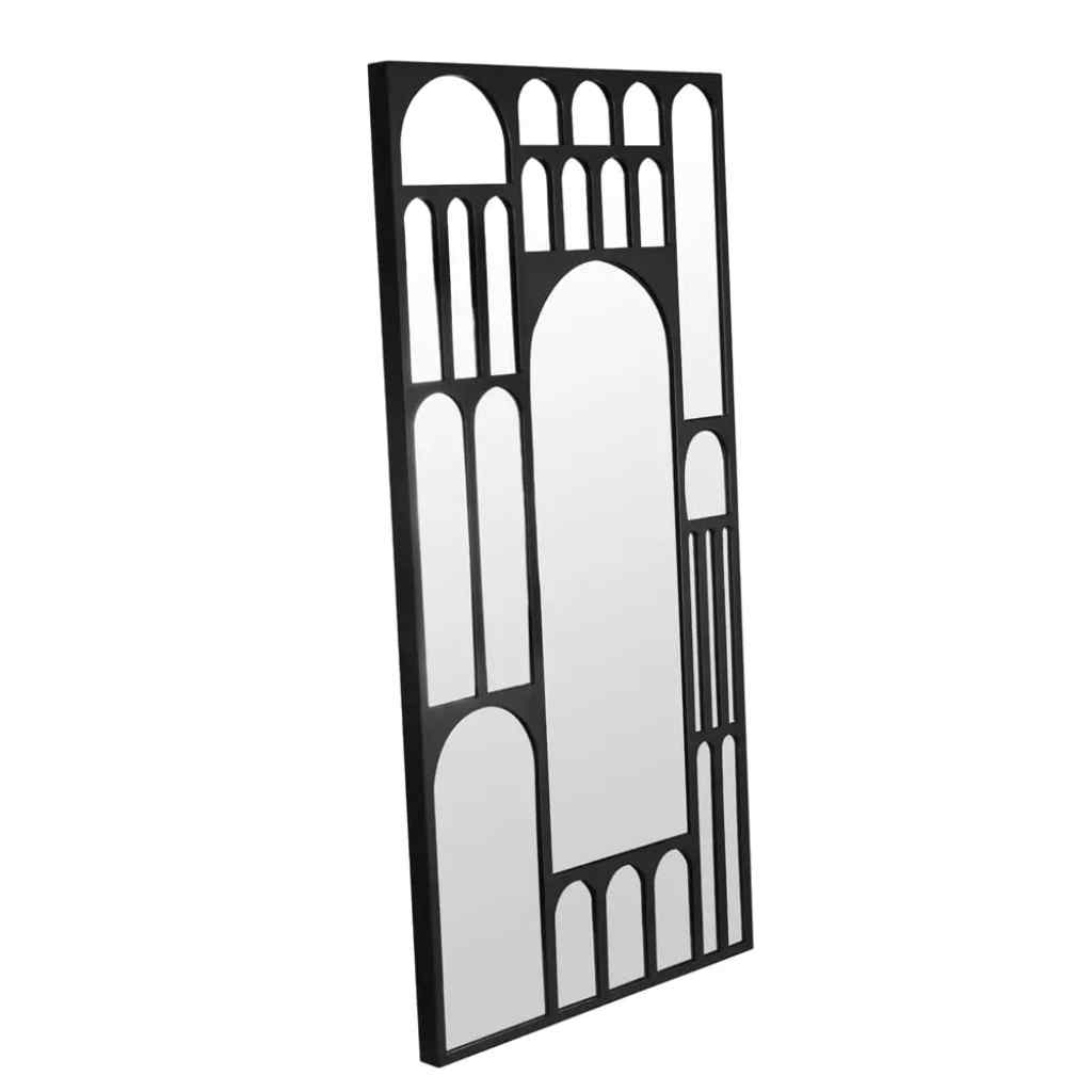 Doorway Black Steel Frame Floor Mirror